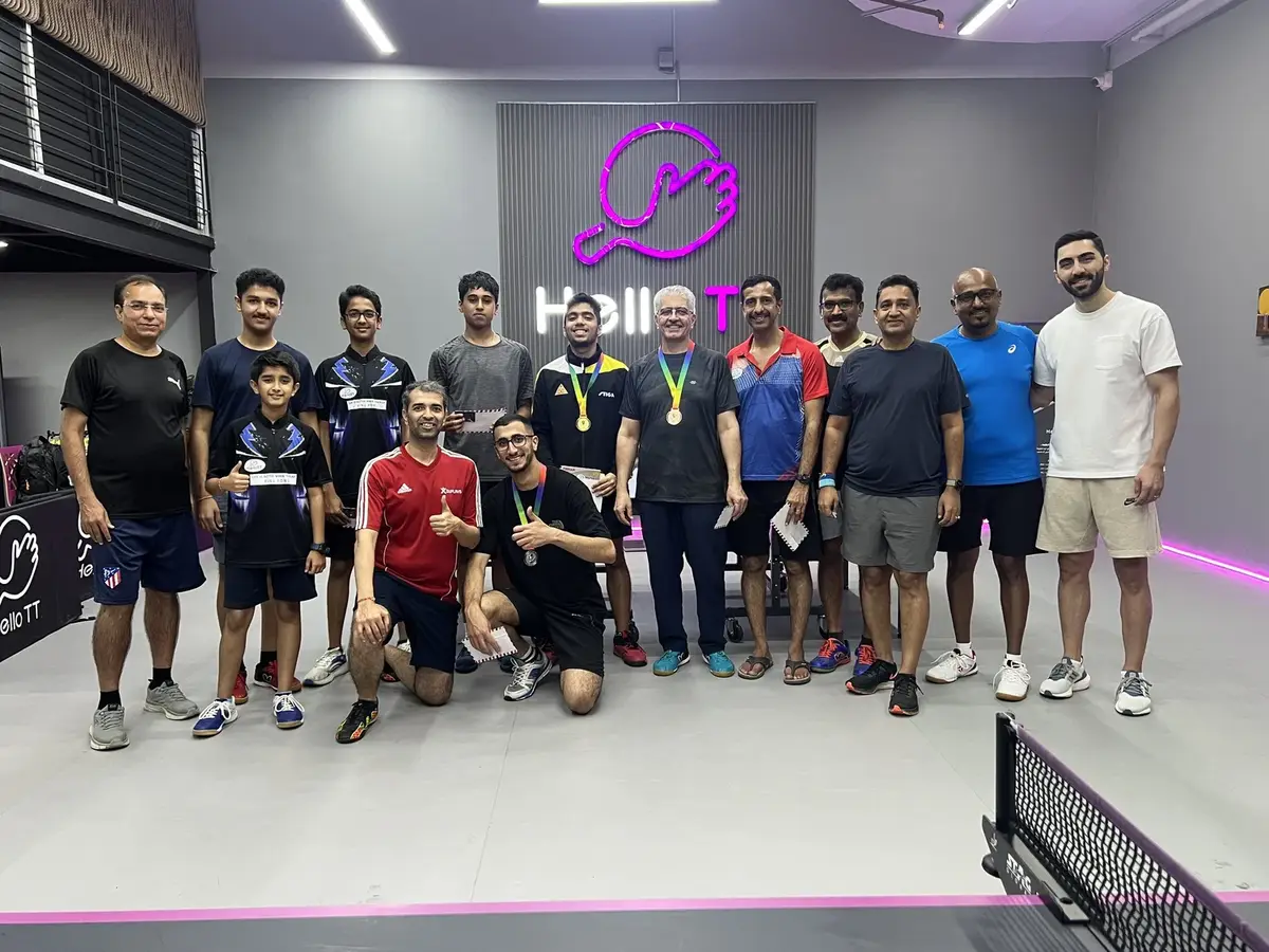 HelloTT members celebrating after tournament matches