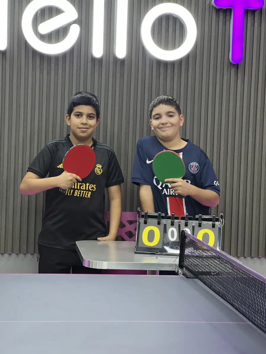 Two finalists of a HelloTT ranking tournament