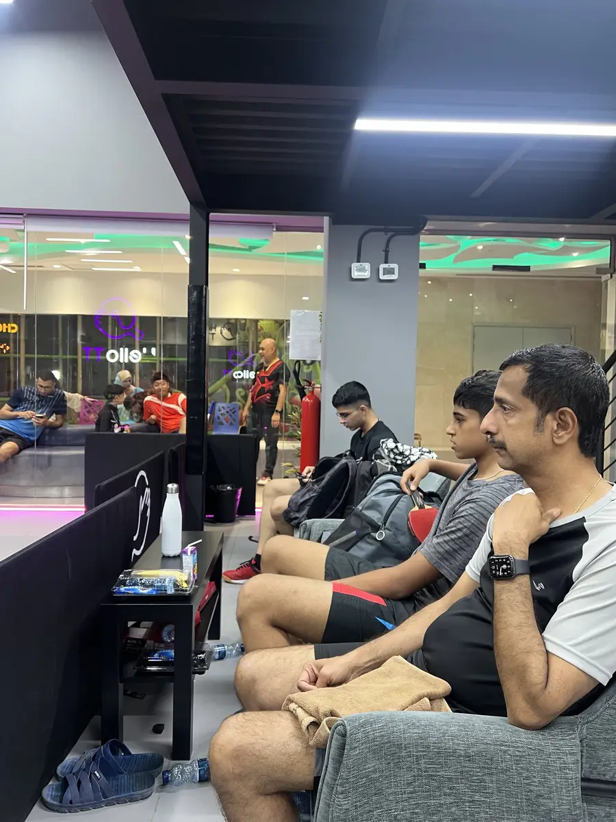 Audience watching a live table tennis competition